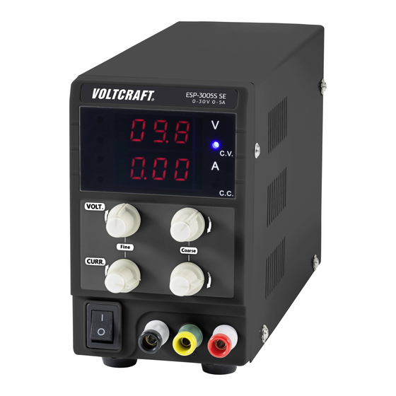 VOLTCRAFT ESP-3005S SE Manuals