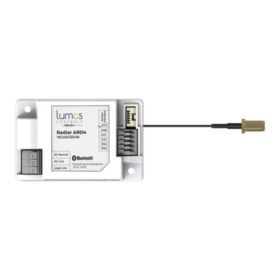 WiSilica Lumos Controls Radiar ARD4 Installation And Quick Start Manual
