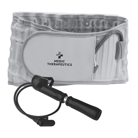 Medic Therapeutics LUMBAR TRACTION BELT User Manual
