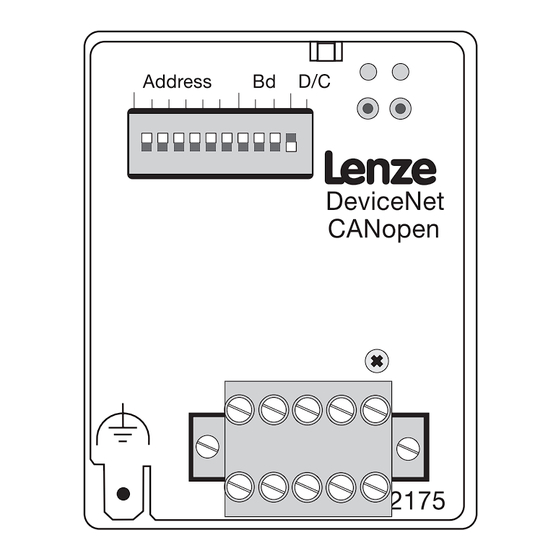 Lenze 2175 Operating Instructions Manual