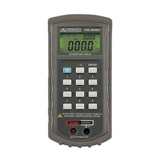 Promax MZ-505C User Manual