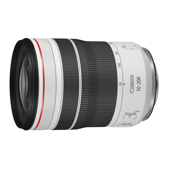 Canon RF 70-200mm Instructions Manual