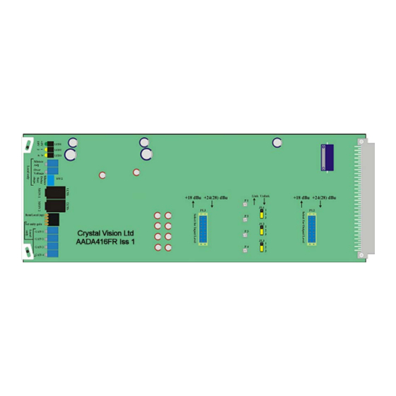 Crystal Vision AADA416FR User Manual