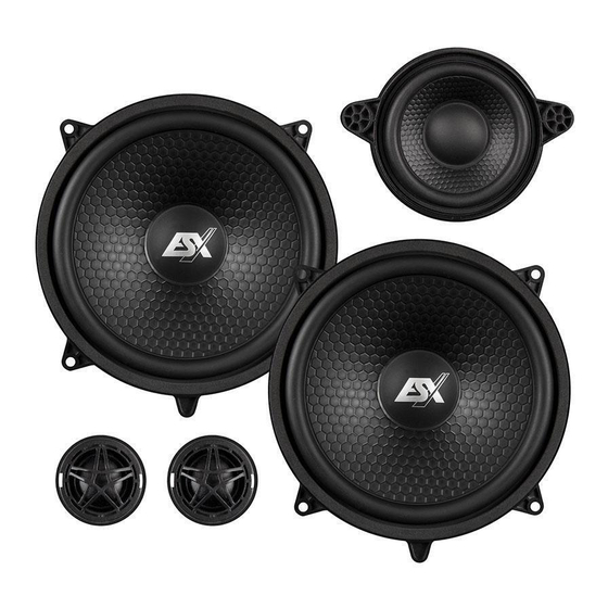 User Manuals: ESX QXS6.3C Car Speaker System