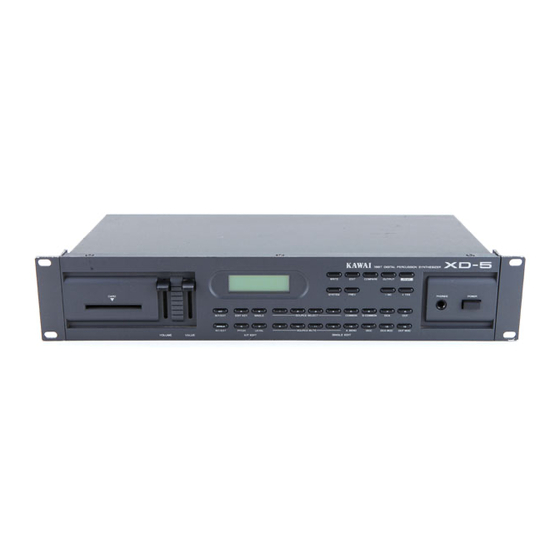 Kawai 16 Bit Digital Percussion Synthesizer XD-5 Manuals