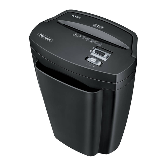 FELLOWES POWERSHRED W10C INSTRUCTIONS MANUAL Pdf Download ManualsLib