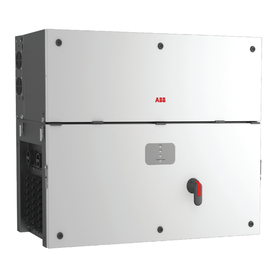 ABB PVS-120-TL Quick Installation Manual