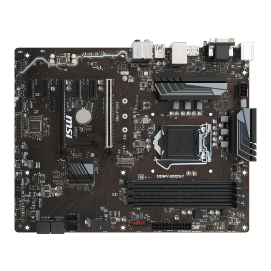MSI Z370-A PRO Quick Start Manual