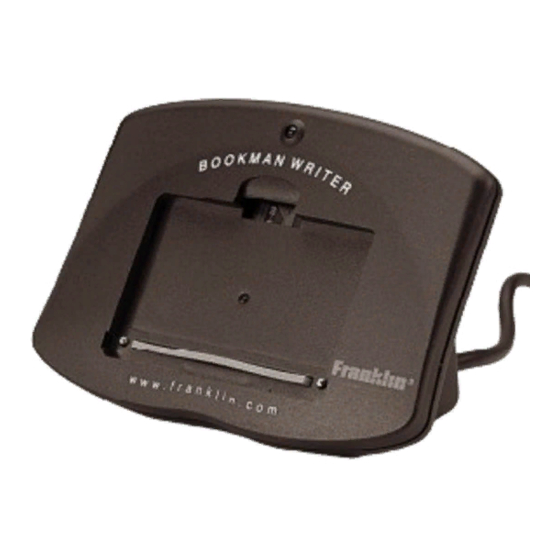 Franklin BOOKMAN Writer BW-10 Quick Start Manual