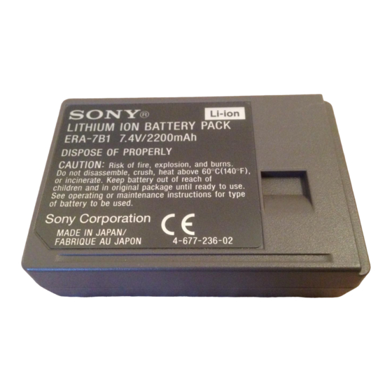 Sony ERA-7B1 Operating Instructions