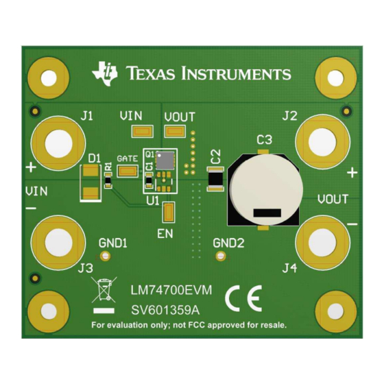 Texas Instruments LM74700EVM Manuals