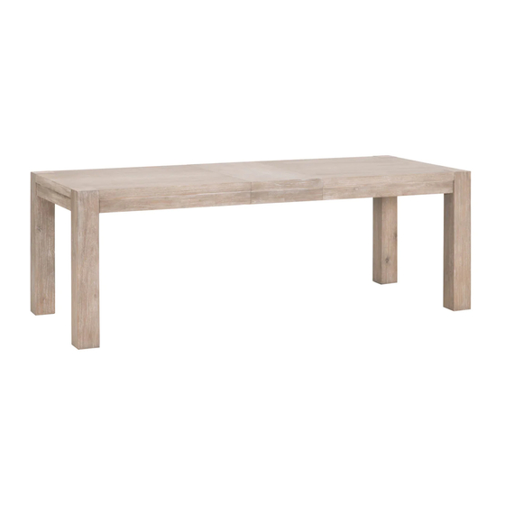 Essentials For Living ADLER EXTENSION DINING TABLE Assembly Instructions