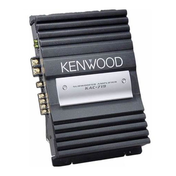 Kenwood KAC-719 Instruction Manual