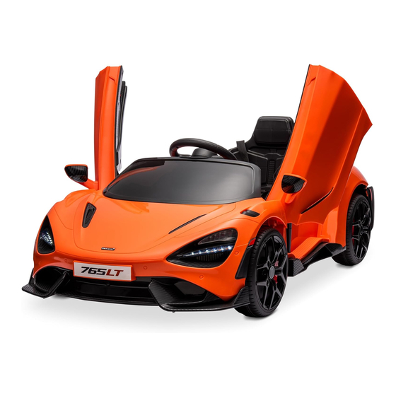 Kidzone Licensed McLaren 765LT Ride ON Owner's Manual