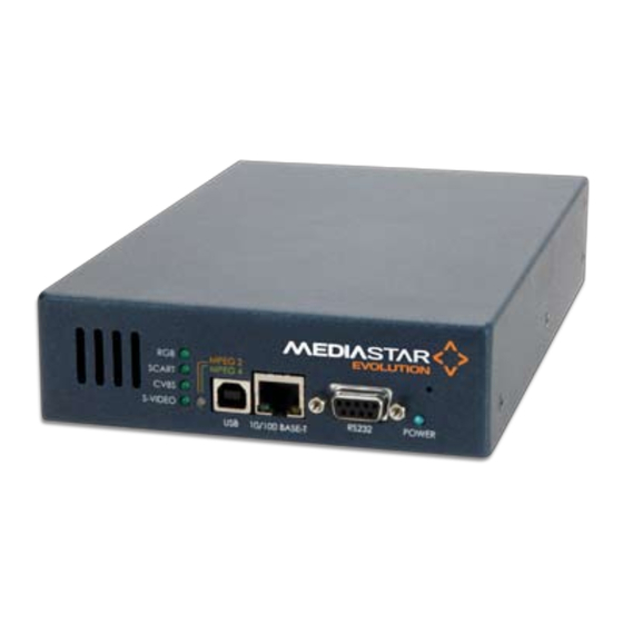 Mediastar Evolution 775 Quick Start Manual