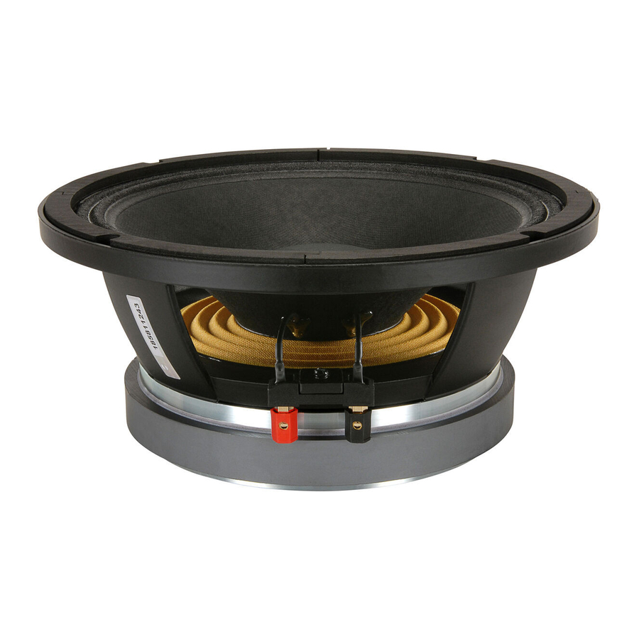 B&C Speakers 10 PE 26 Specifications