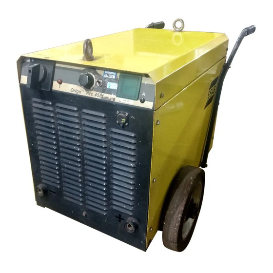 ESAB Origo Arc 458T User Manual And Spare Parts