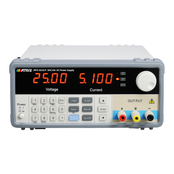 Matrix MPS-3600LP Series User Manual