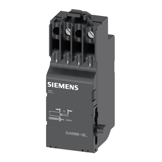 Siemens 3VA9988-0BM10 Operating Instructions Manual