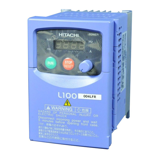 Hitachi L100 Series Quick Reference Manual