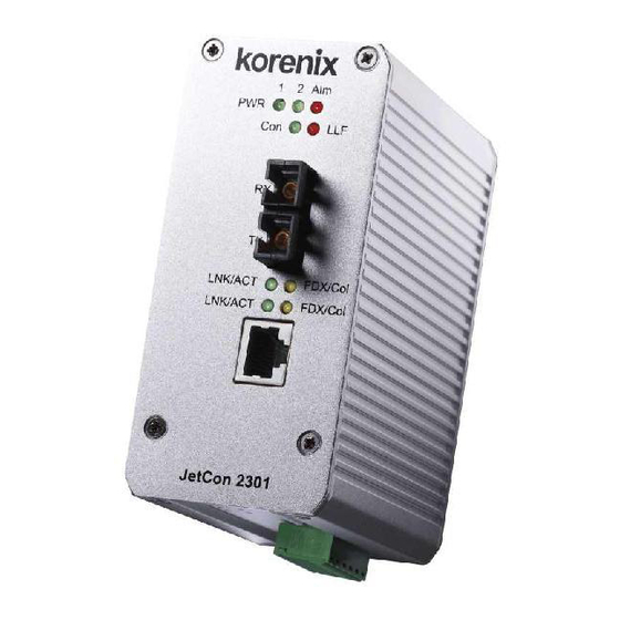 Korenix JetCon 2301 Quick Installation Manual