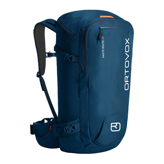 Ortovox Tour Series Quick Manual