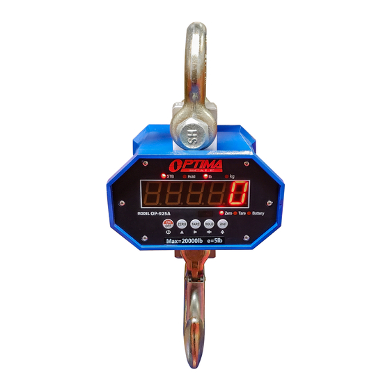 Optima Scale OP-925A User Manual