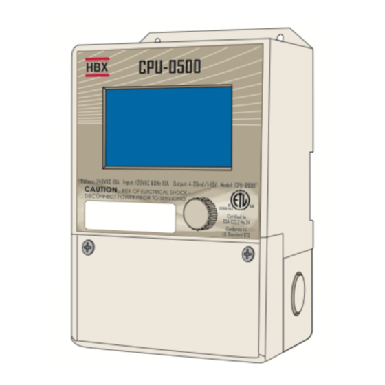 HBX CPU-0500 Installation Manual