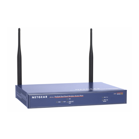 NETGEAR WAG302 - ProSafe Dual Band Wireless Access Point Reference Manual