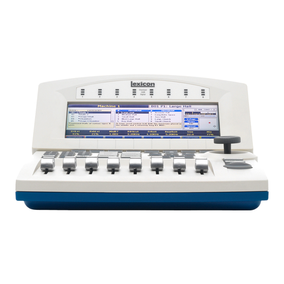 Lexicon 960L Owner's Manual Addendum
