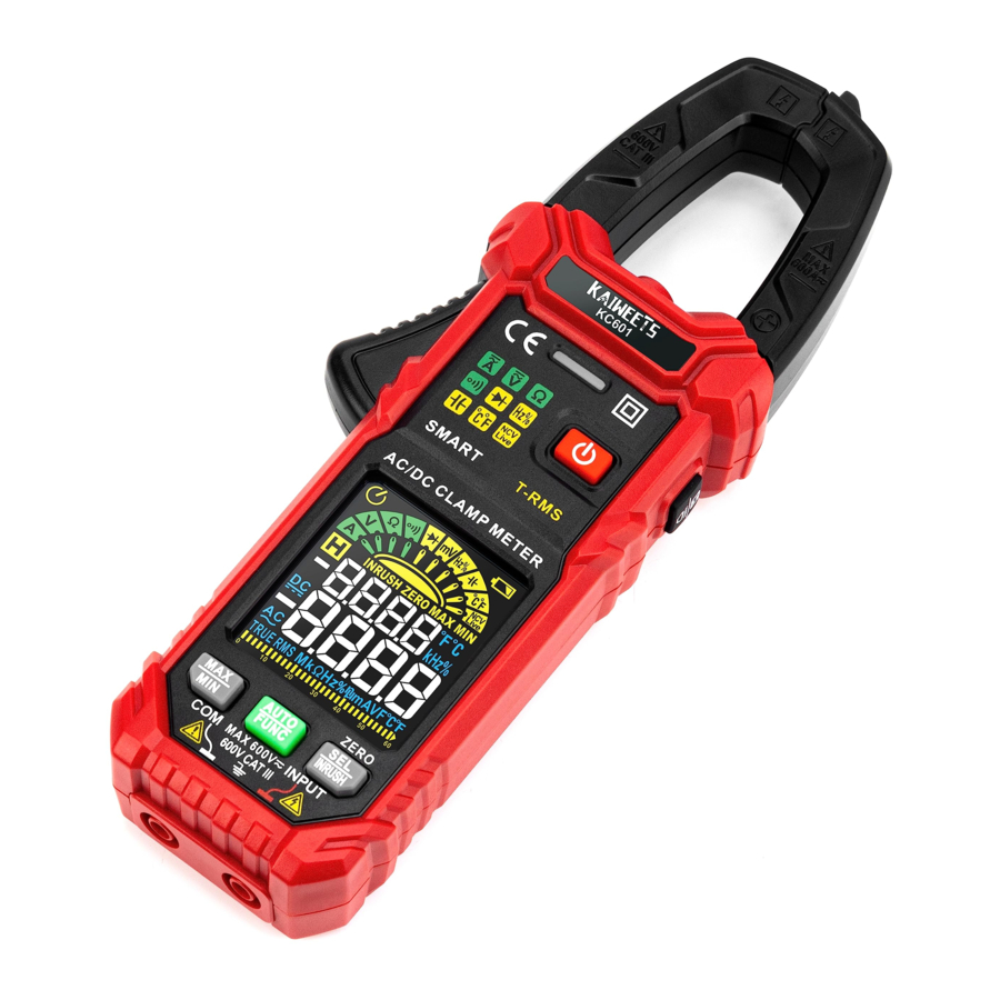 KAIWEETS KC601 - True-Rms Smart Clamp Meter Manual | ManualsLib