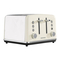 Daewoo KENSINGTON SDA1585 - Toaster 4 Slice, Stainless Steel, Removable Crumb Tray Manual
