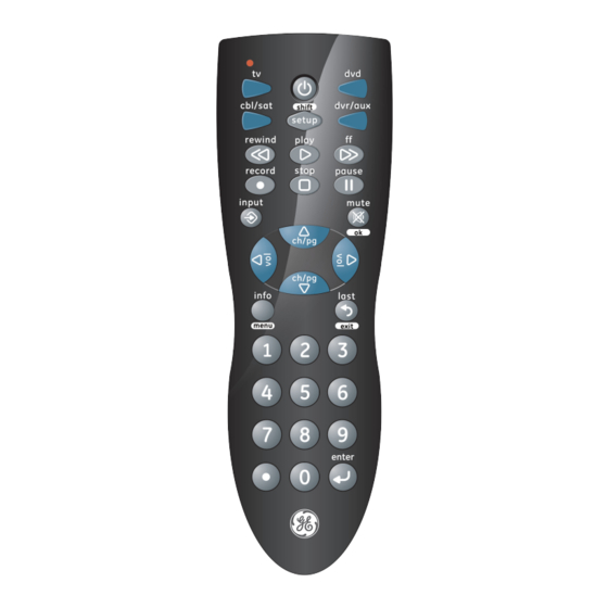 User Manuals: GE 24944 Universal Remote Control