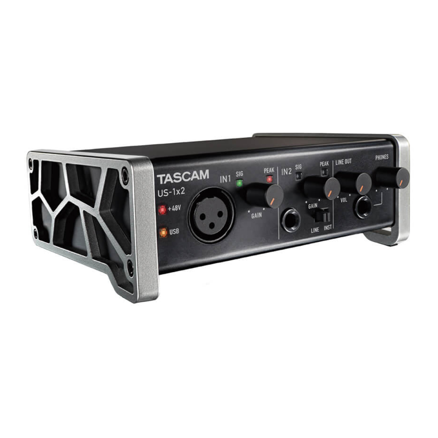 Tascam US-1x2 - USB Audio Interface Manual