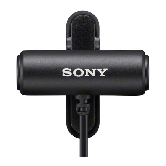 SONY ECM-LV1 - Stereo Lavalier Microphone Manual And Review