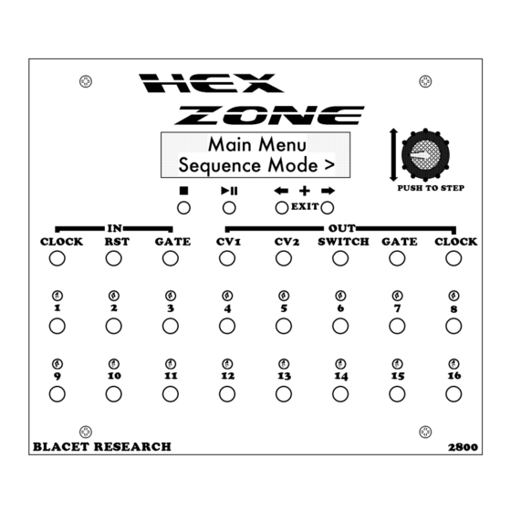 Blacet Research HEX ZONE User & Assembly Manual