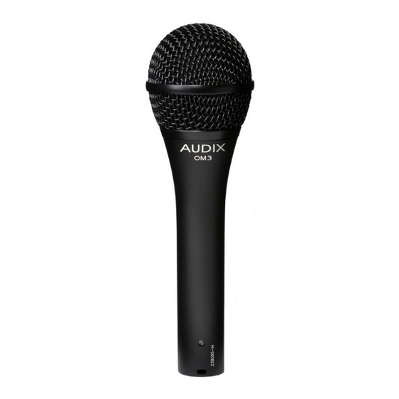 Audix OM3 Manual