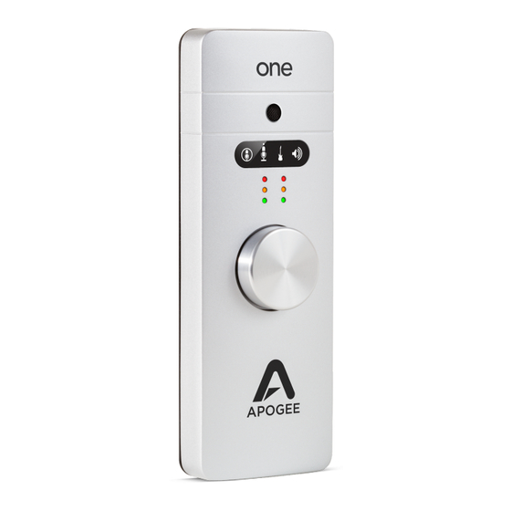 Apogee ONE User Manual