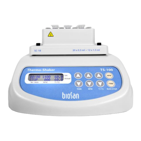 Biosan TS-100 Operating Manual