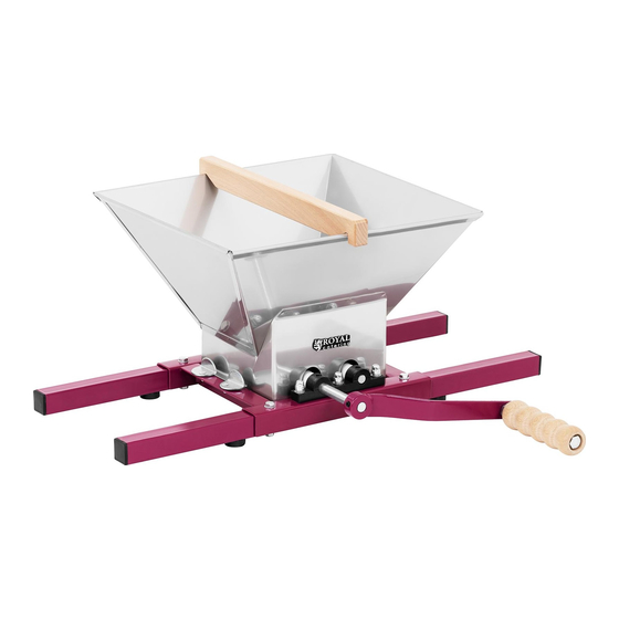 Royal Catering FRUIT CRUSHER RCWP-7CR User Manual