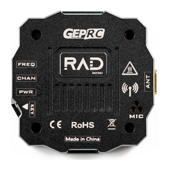 GEPRC RAD MINI 5.8G VTX Manual