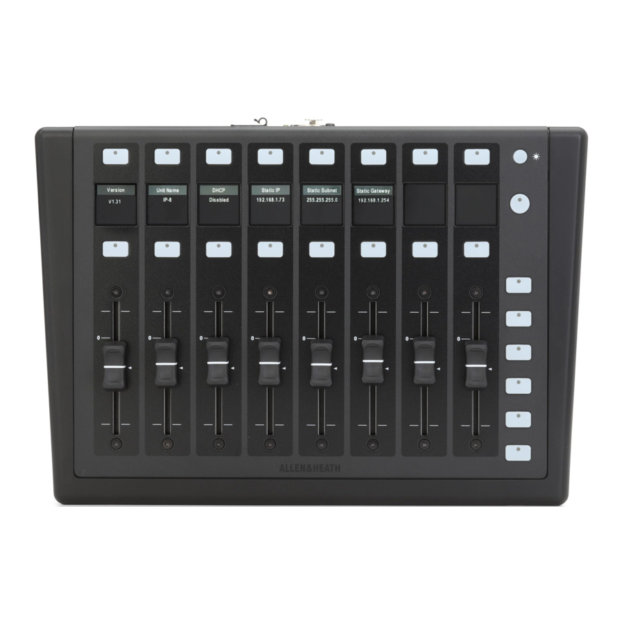 ALLEN & HEATH IP8 - Remote Controller Manual