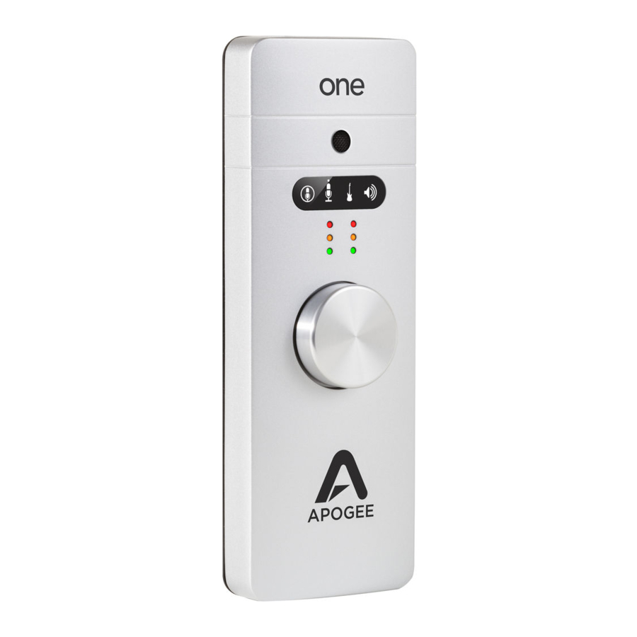 Apogee ONE Manual