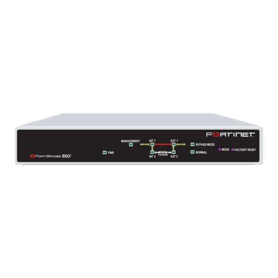Fortinet FortiBridge FortiBridge-1000F Quick Start Manual