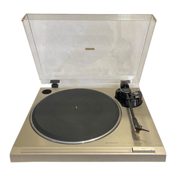 Pioneer PL-120 Service Manual