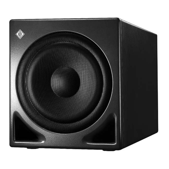 User Manuals: Neumann.Berlin KH 805 Studio Subwoofer