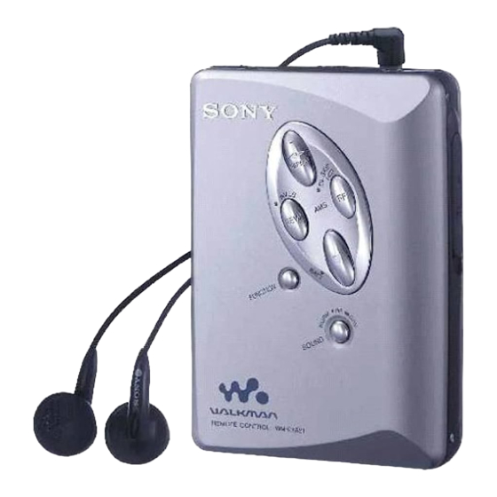 Sony Walkman WM-EX521 Operating Instructions