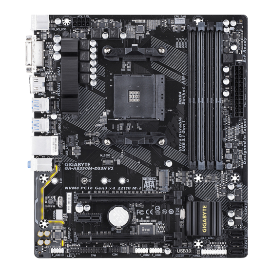 GIGA-BYTE TECHNOLOGY GA-AB350M-DS3H User Manual