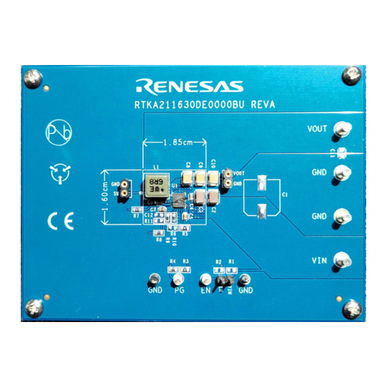 Renesas RTKA211630DE0000BU Manual