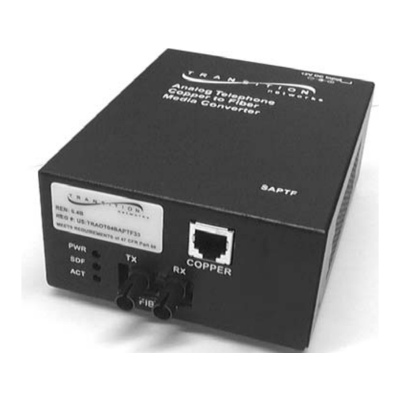 Transition Networks SAPTF33 series User Manual